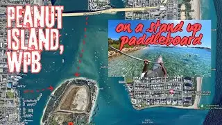 How to get to Peanut Island on a paddleboard. Loop around the island, snorkelling, bunker and more.