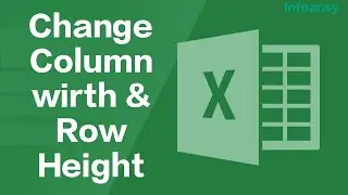 How to change wirth of column & height of row in #Excel #Infoansy