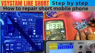 How repair short mobile phones full detail explain ||v system line short step by step