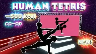HUMAN TETRIS CO-OP x 2 Player 👭 Immersive Interactive Warm Up | –500 kcal | Viral Interactive Game