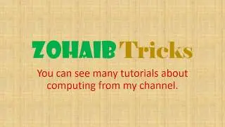Introduction of my channel Zohaib Tricks