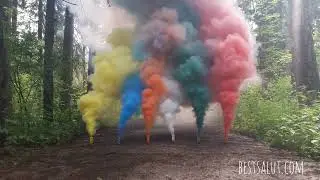 Белый Дымовые факелы Smoke Fountain Цветной дым Bestsalut