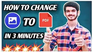 How To Convert Image To PDF file in telugu | by tech balu