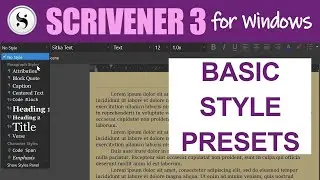 Scrivener 3 for Windows: Basic Styles and Their Uses