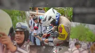 BIKIN PELAJAR HAPPY, POLISI BAGI-BAGI HELM GRATIS DI SMAN 1 LHOKSUKON
