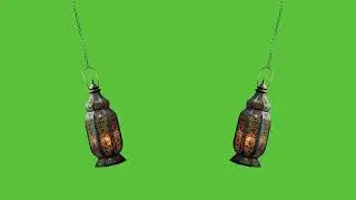 Ramadan Lantern Loop Animation Green Screen l HD