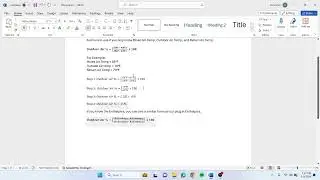 Outdoor Air Percentage Formula