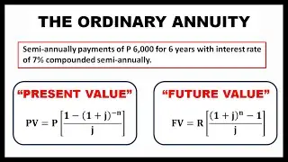 PRESENT VALUE AND FUTURE VALUE OF ORDINARY ANNUITY