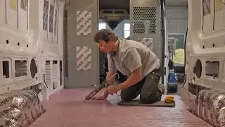 Building the Van Floor, Insulation, & Solar panels