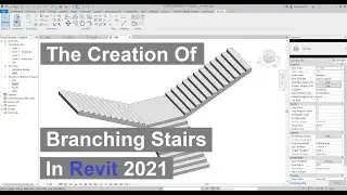 The creation of branching stairs in Revit 2021