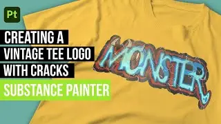 Create a vintage Tee cracked logo with Substance Painter!