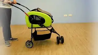 Ibiyaya 5 in 1 Pet Stroller/Carrier/Travel System Assembly - Silver Circle Pets