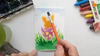 Открытка на Пасху с маленьким кроликом
