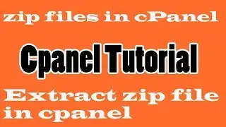 How to compress or zip files in cPanel | cPanel tutorials