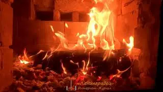 【4K UHD 】Камин. Замедленная съемка огня в камине