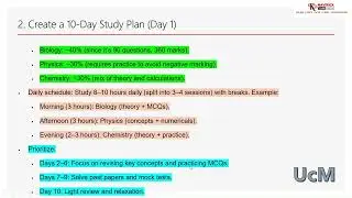 10 days complete plan for NEET 2025 // English