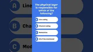 The physical layer is responsible for which of the following?