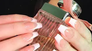 ASMR Textured Glass Scratching | Long Nails | No Talking After Intro