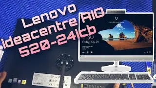 PC Lenovo AIO ideacentre 520-24icb | Cara membongkar, upgrade SSD RAM, install ulang Windows 10