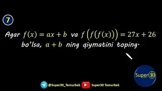 Attestatsiya 2022 | Yanvar-Iyun | Matematika 