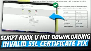 How To Fix Script Hook v Not Downloading | Invalid SSL certificate Fix | 2025