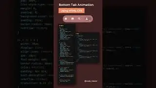 Bottom Tab animation using HTML and CSS
