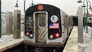 MTA NYCT: (L) Trains at Broadway Junction in the Snow