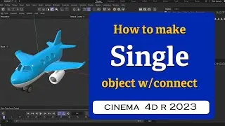 How to make a single object using Connect in Cinema 4D 2023  