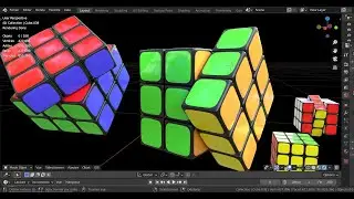 Rubick's Cube Blender 2 90 modèle 3d tutoriel N°1 Français Svm6