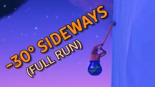 Beating Getting Over It but It's -30° Sideways (Full Uncut Run)