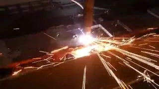 Резка стали 12мм 65А источник Helvi 123 Станок STC W1630