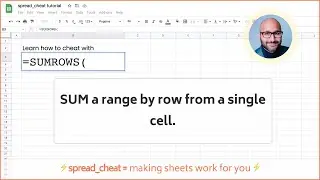 Sum a range by row in Google Sheets with SUMROWS