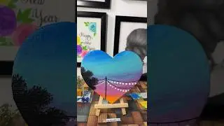 Sky Acrylic Painting 🎨🤗| scenery Painting 