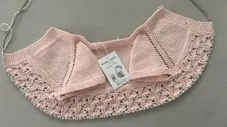 KIZ BEBEK YELEĞİ🧶Yakadan başlama bebek yeleği #crochet #baby #trending
