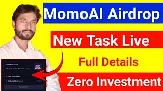 MomoAI Airdrop Update Live New Task Complete Step By Step || MomoAI free airdrop big update new task