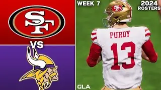 49ers vs. Vikings Simulation | Week 7 | Madden 24 Rosters PS5