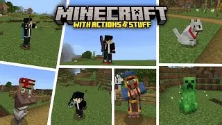 ARE THESE MINECRAFT TRAILER ANIMATIONS?!? || MCPE Actions&Stuff Resource Pack! || MCPE 1.21