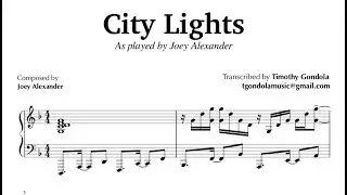 Joey Alexander| City Lights- Transcription