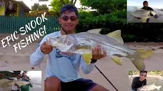 Snook fishing on the beach with Kos M, Trinidad and Tobago