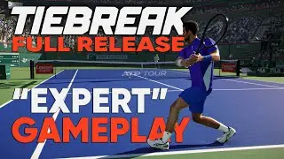 Tiebreak Full Release Gameplay - Djokovic vs 43-Rated Player (EXPERT Difficulty)