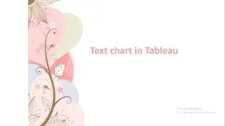 #Tableau Tutorials for Beginners | Text chart in Tableau | Session 10