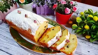 МОЖНО ПЕЧЬ КАЖДЫЙ ДЕНЬ! НЕЖНЫЙ ТВОРОЖНЫЙ КЕКС С ИЗЮМОМ И КУРАГОЙ К ЧАЮ!ПРОСТО И ОЧЕНЬ ВКУСНО!