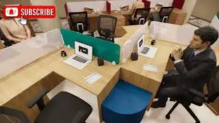 Stunning Office Interior Design | Art Deco Meets Modern Elegance | Alpha Renders