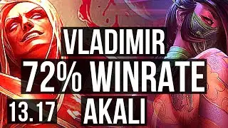VLADIMIR vs AKALI (MID) | 72% winrate, 5/1/3 | NA Grandmaster | 13.17