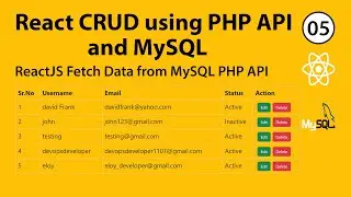 Fetch data From MySQL Database in React JS || React CRUD Using PHP API and MySQL -05