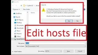 How to edit Hosts file in windows 7,8,8.1,10