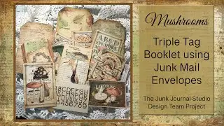 Triple Tag Booklet (Mushrooms) *FREEBIES*  #dtpthejunkjournalstudio