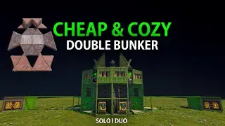 THE Emerald - DOUBLE BUNKER Solo/Duo Base - Low Upkeep in Rust