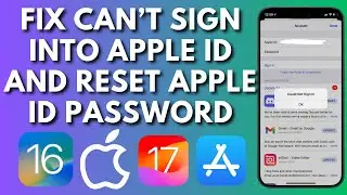 How To Fix Can’t Sign Into Apple ID | How To Reset Password Of Apple ID