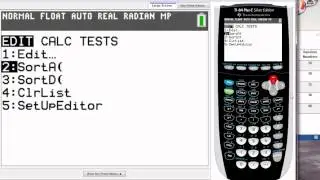 Calc Statistic 19 - How to sort the List on calculator.